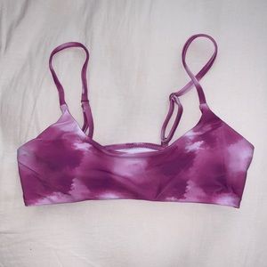 Purple Tie Dye Swim Top